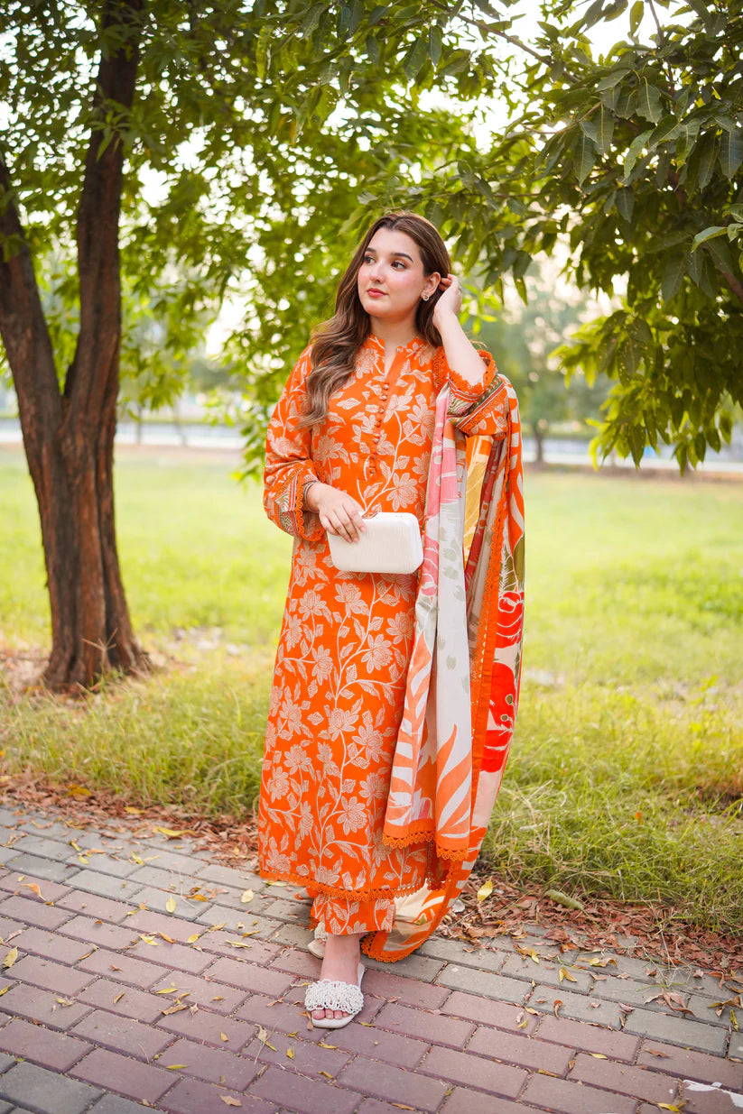 Sapphire - Winter 3PC Karandi Digital Print Dress - KP33415
