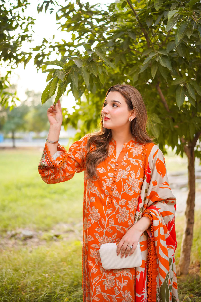 Sapphire - Winter 3PC Karandi Digital Print Dress - KP33415