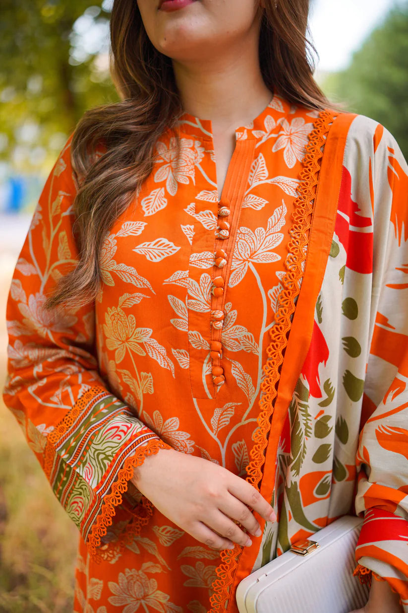 Sapphire - Winter 3PC Karandi Digital Print Dress - KP33415