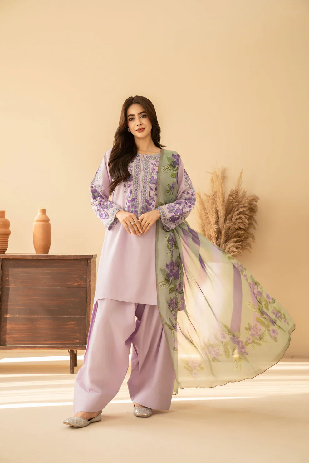Baroque - Summer-3PC Lawn Embroidered Suit - kp1218