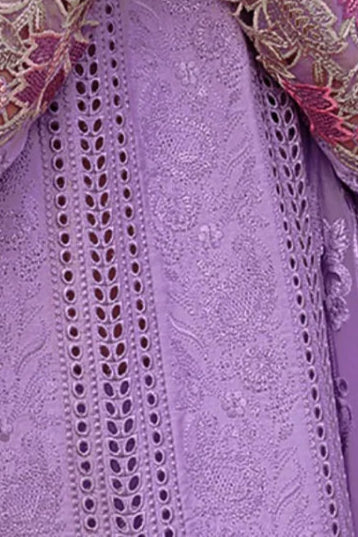 Qalamkar - 3PC Lawn Chikenkari Embroidered Shirt - KP1079