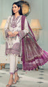 KP749-SUMMER 3PC Lawn Embroidered Shirt With Printed Organza Dupatta