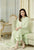 KP210-Pista- 3PC Lawn Heavy Embroidered Shirt With Organza Embroidered Dupatta