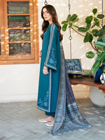 Izel - Winter 3PC Dhanak Embroidered Suit - kp33104