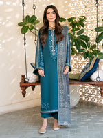 Izel - Winter 3PC Dhanak Embroidered Suit - kp33104