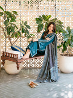 Izel - Winter 3PC Dhanak Embroidered Suit - kp33104