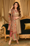 Bunaai - Winter 3PC Dhanak Embroidered Suit - kp33131