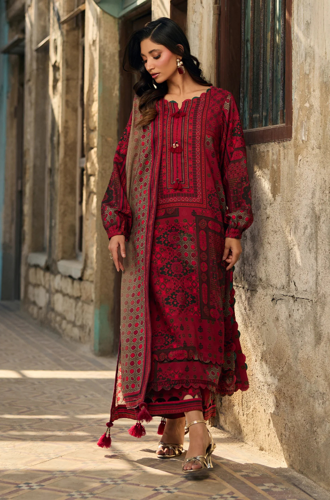 Charizma - Winter 3PC Karandi Digital Print Dress - KP33135