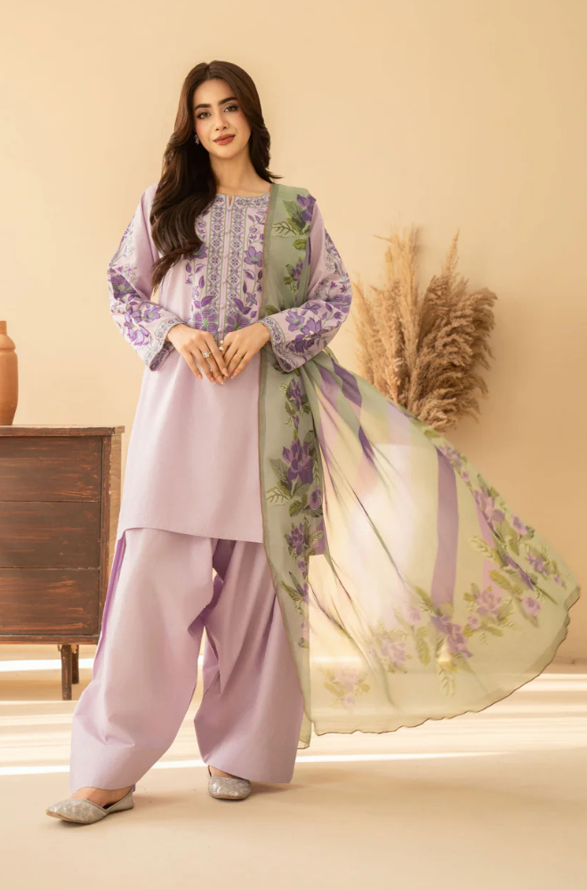 Baroque - Summer-3PC Lawn Embroidered Suit - kp1218