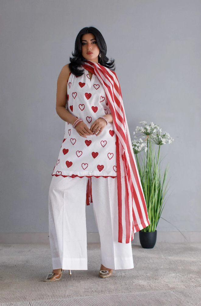 Bunaai - Summer-3PC Lawn Embroidered Suit - kp1252