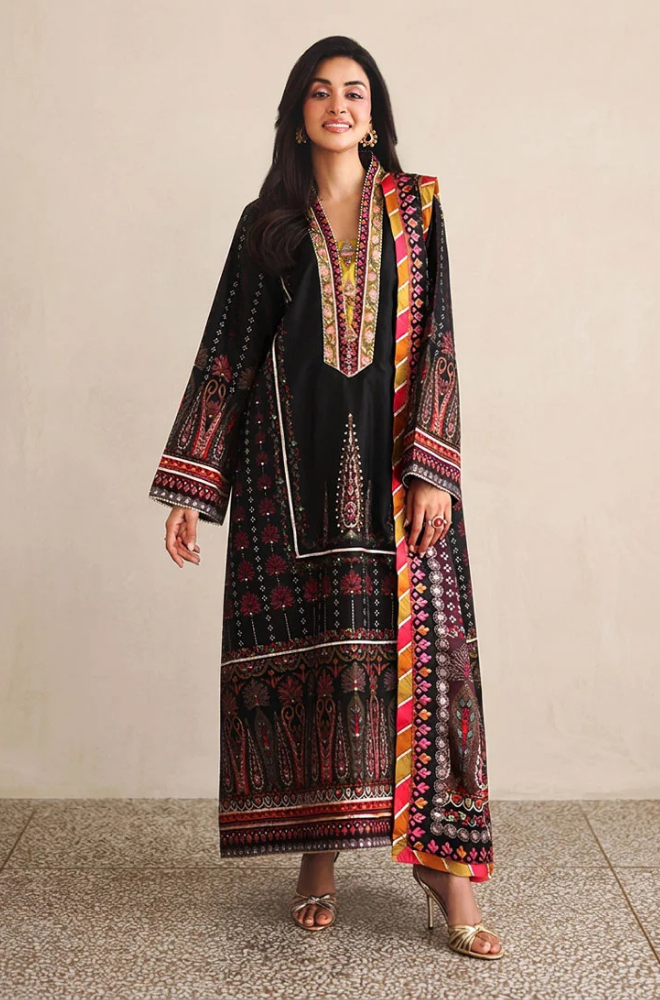 MUSHQ - Winter 3PC Karandi Digital Print Dress - KP1278