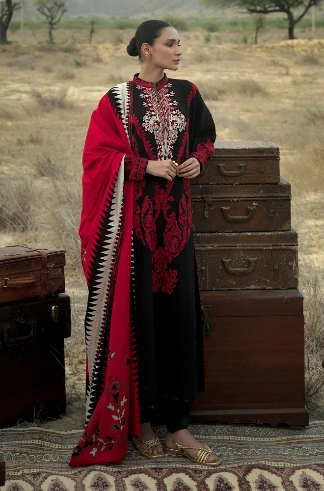 Gul Ahmed - Winter 3PC Dhanak Embroidered Suit - kp1284