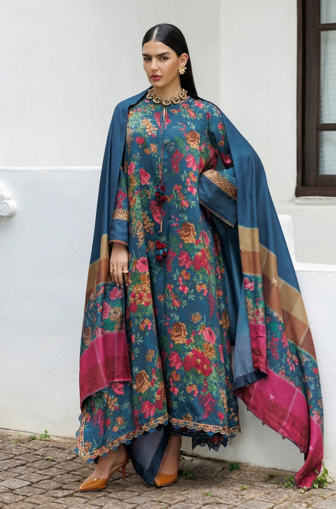 Baroque - Winter 3PC Karandi Digital Print Dress - KP1287
