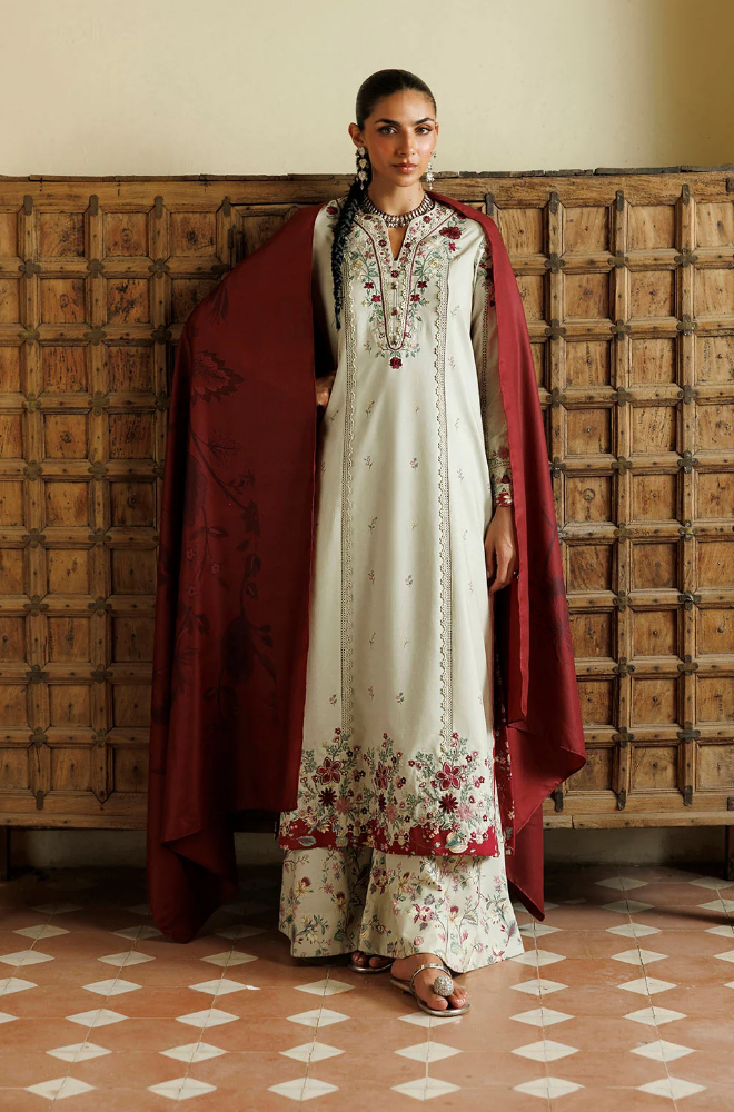 Iznik - Winter 3PC Dhanak Embroidered Suit - kp1292