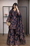 Khaadi - Winter 3PC Karandi Digital Print Dress - KP1326