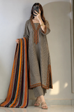 Khaadi - Winter 3PC Karandi Digital Print Dress - KP1330