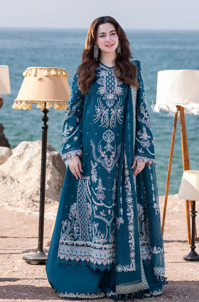 KP1035 - Qalamkar 3 Piece Chickenkari Embroidered Lawn Suit