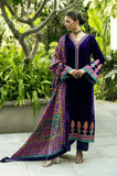 Charizma Embroidered Velvet 3piece suit - KP2016