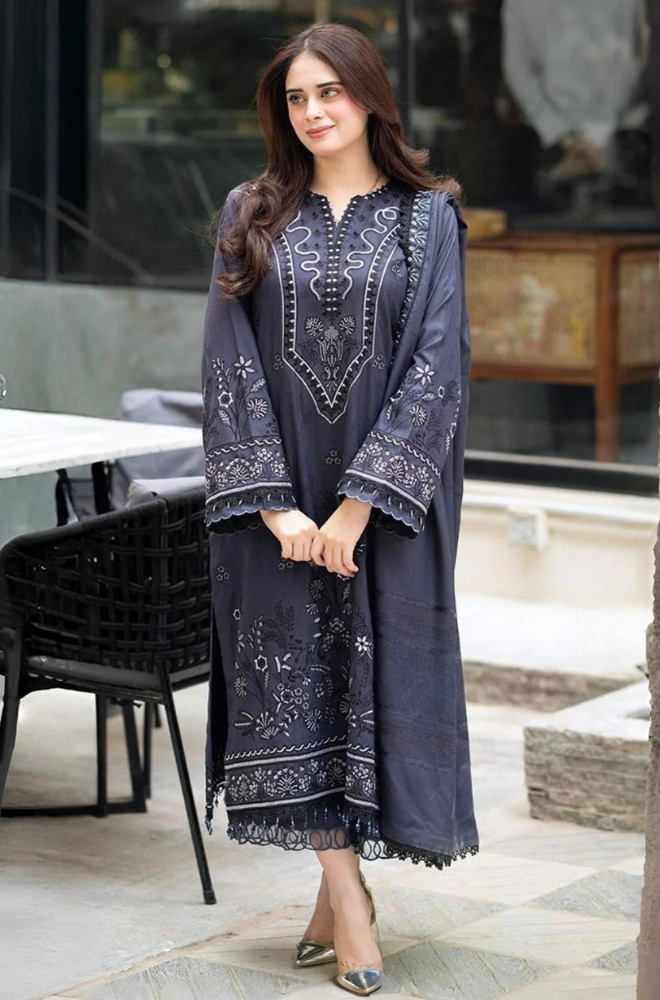 Libass - Winter 3PC Dhanak Embroidered Suit - kp3382