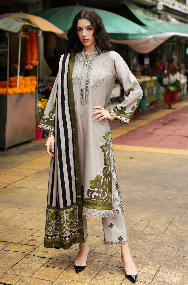 Charizma - Winter 3PC Karandi Digital Print Dress - KP3392