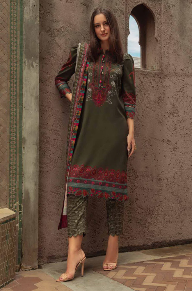 Charizma - Winter 3PC Karandi Digital Print Dress - KP3393