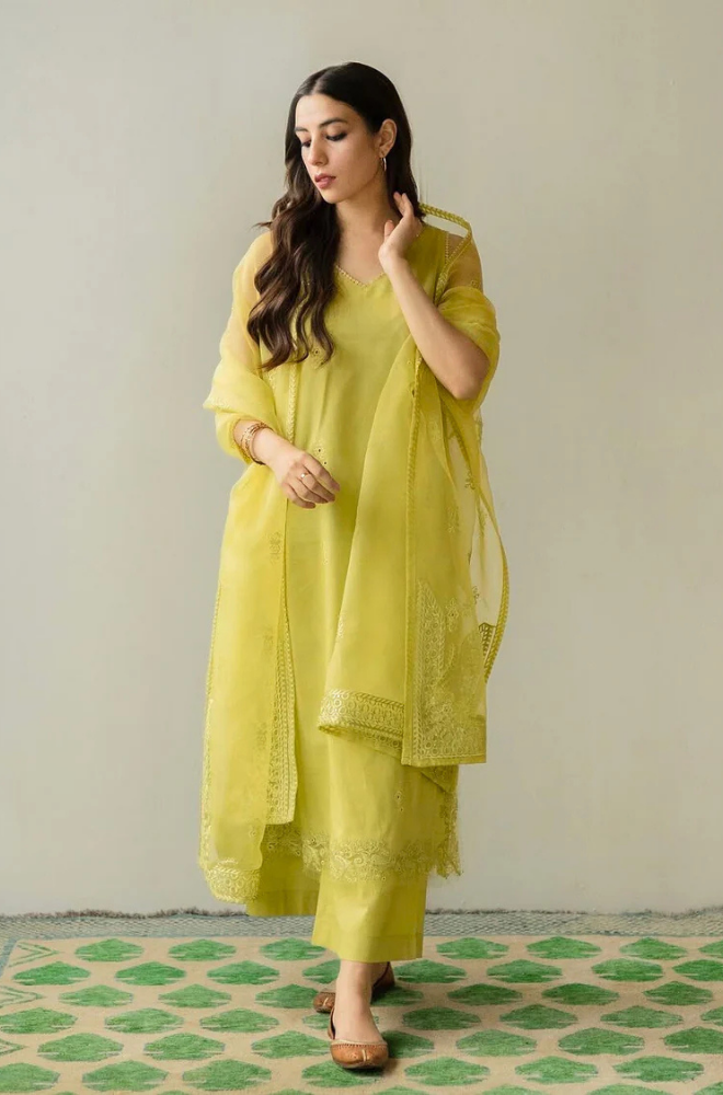 Dyot - Summer 3PC Lawn Embroidered Suit - KP1177