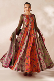 Baroque - Winter 3PC Frock Style Karandi Digital Print Dress - KP3395