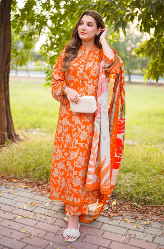 Sapphire - Winter 3PC Karandi Digital Print Dress - KP33415