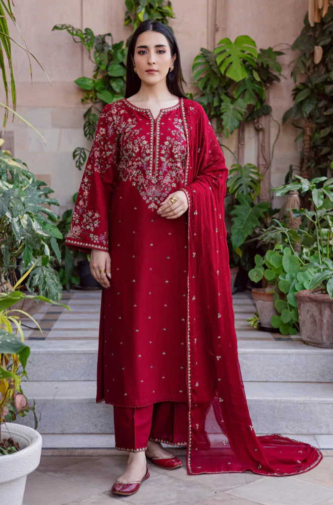 Batik - Summer 3PC Lawn Embroidered Suit- KP1202