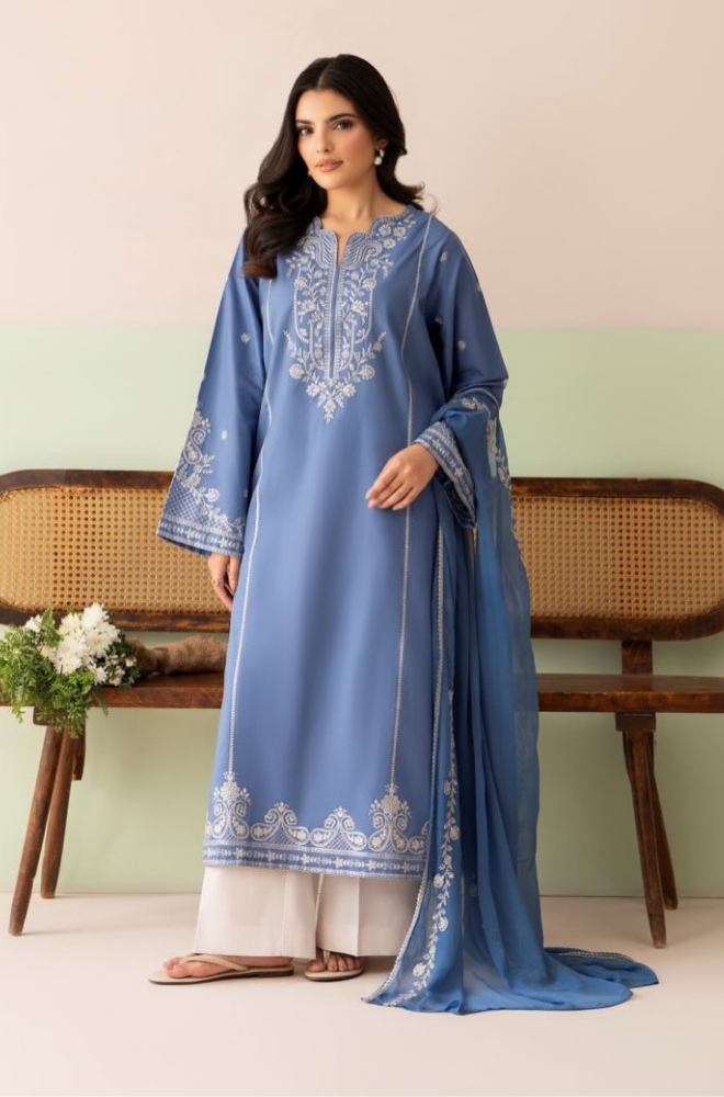 Cross Stitch - Summer-3PC Lawn Embroidered Suit - kp1206