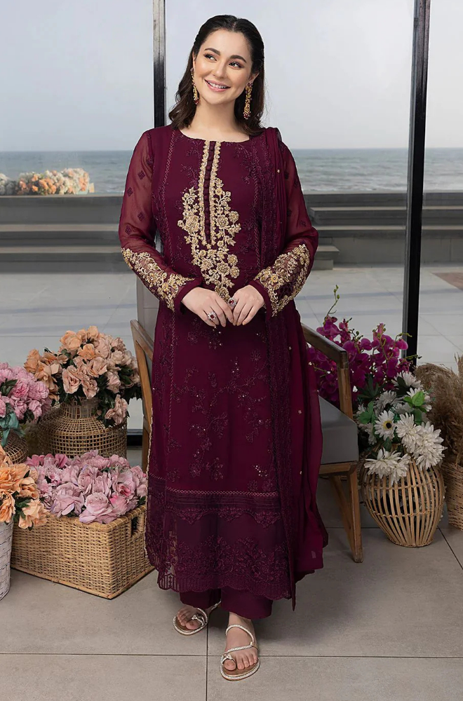 Azure - Summer 3PC Lawn Embroidered Suit- KP1114