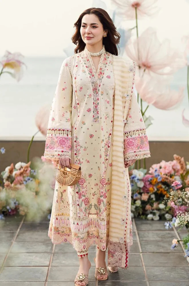 Qalamkara - Summer 3PC Lawn Embroidered Suit - KP1101
