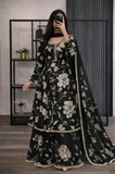 Kashaf - 3 piece Lawn silk frock style Printed suit -KP1226