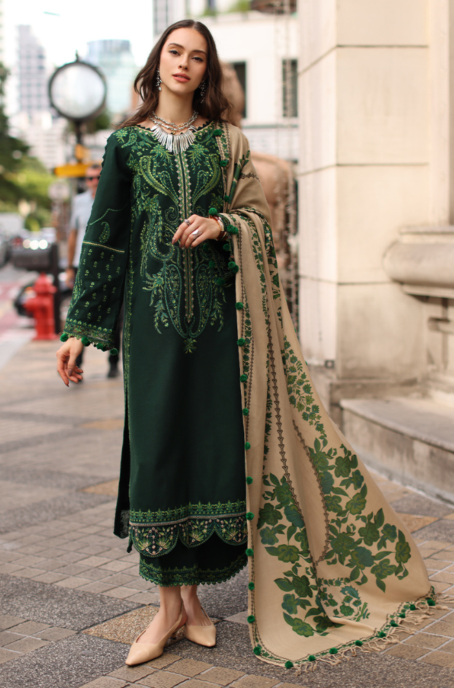 Charizma - Winter 3PC Dhanak Embroidered Suit - kp1280