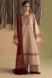 Ziva - Winter 3PC Dhanak Embroidered Suit - KP1300
