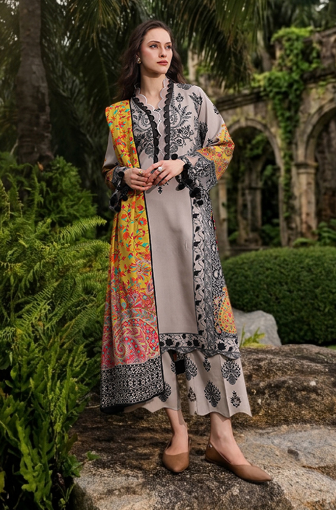 Charizma - Winter 3PC Karandi Digital Print Dress - KP1304