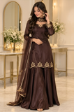 Bunaai - Winter -3PC Silk Embroidered Suit - kp1325