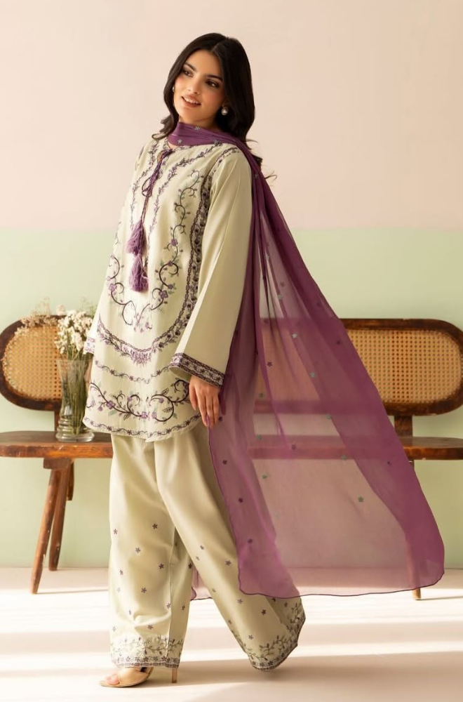 Baroque - Summer-3PC Lawn Embroidered Suit - kp1210