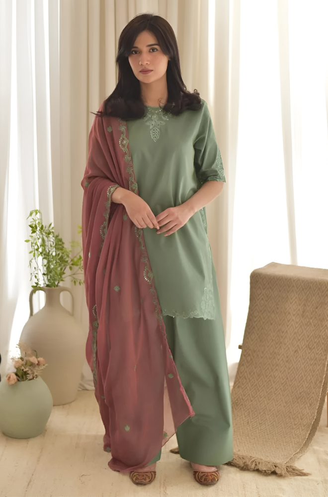 Charizma - Summer 3PC Lawn Embroidered Suit - kp1122