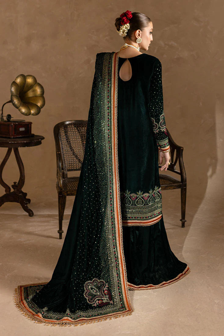 Ansub jahangir Embroidered Velvet 3piece suit - KP2019