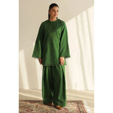 KP1264_Premium Emerald Green 3-Piece Unstitched Suit with Matching Shawl
