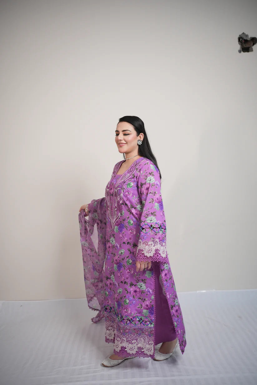 Khaadi - Winter 3PC Karandi Digital Print Dress - KP33149