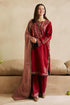 Kp602-WINTER 3-Pc Embroidered Dhanak Suit with Heavy Embroidered Dhanak Shawll