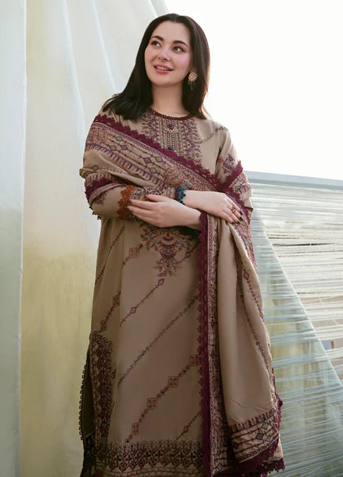 Florent - Winter 3PC Dhanak Embroidered Suit - kp3346