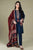 KP522-WINTER  3PC Linen Embroidered suit with Embroidered Shawll