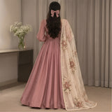 Bunaai - Winter - Frock Silk Embroidered Suit - kp1328