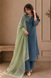 Bunaai - Winter -3PC Silk Embroidered Suit - kp1294